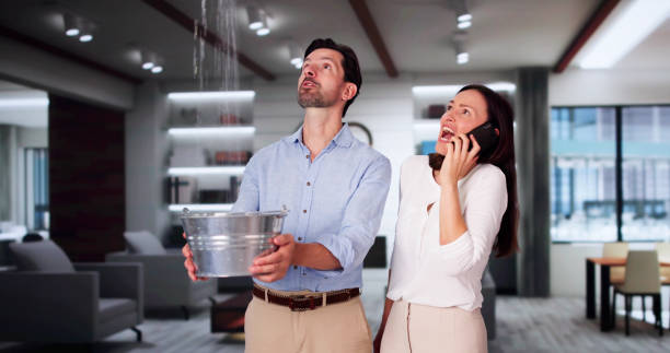 Water damage restoration process in Perryville, MO